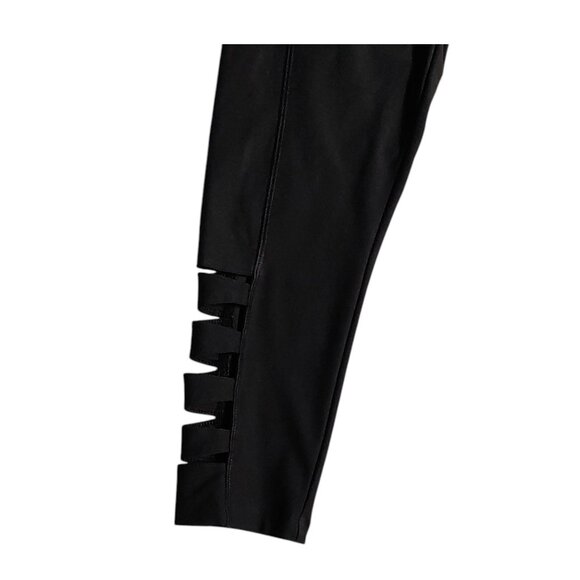 Vogo Athletica Cropped Yoga Pants Womens Size Small Gray Strappy Ankle Bottoms - Picture 8 of 8